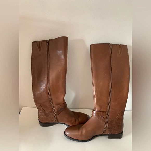 Antonio Melani leather boots brown tall riding 8.5.   💥🅕🅛🅐🅢🅗 🅢🅐🅛🅔💥 - Picture 13 of 16